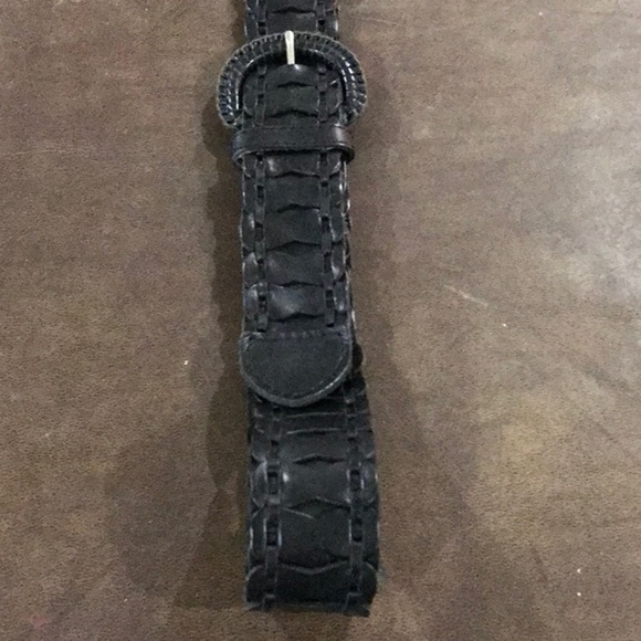 Fossil Black Industrial Belt with Textured Design - Picture 4 of 4